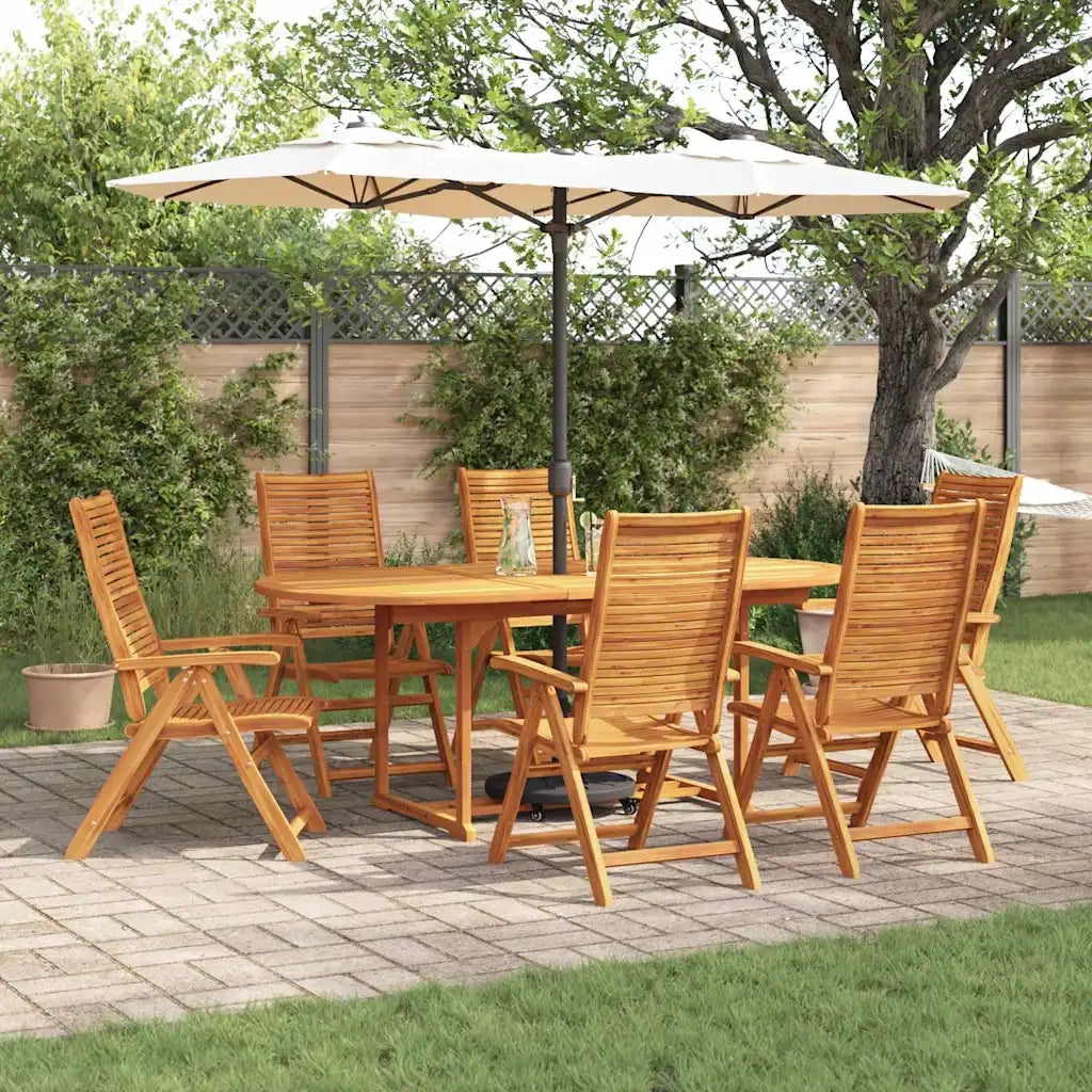 Set da Pranzo per Giardino 7 pcs Marrone