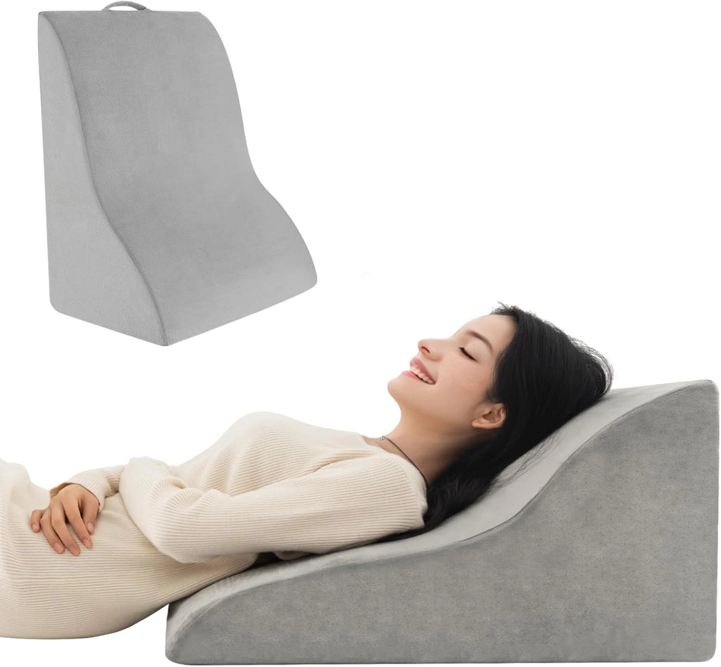Cuscino a Cuneo per Letto e Divano, Cuscino con Design Curvo unico e Fodera Lavabile, Cuscino a Cuneo Ergonomico in Spugna, per Camera da Letto, Soggiorno
