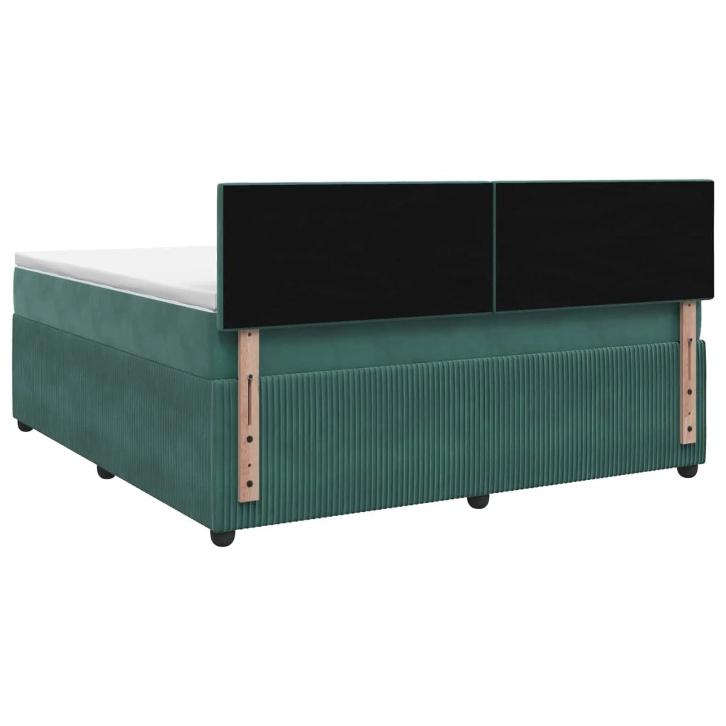 Letto box spring con materasso Verde Scuro 180 x 200 cm Velluto 3453188