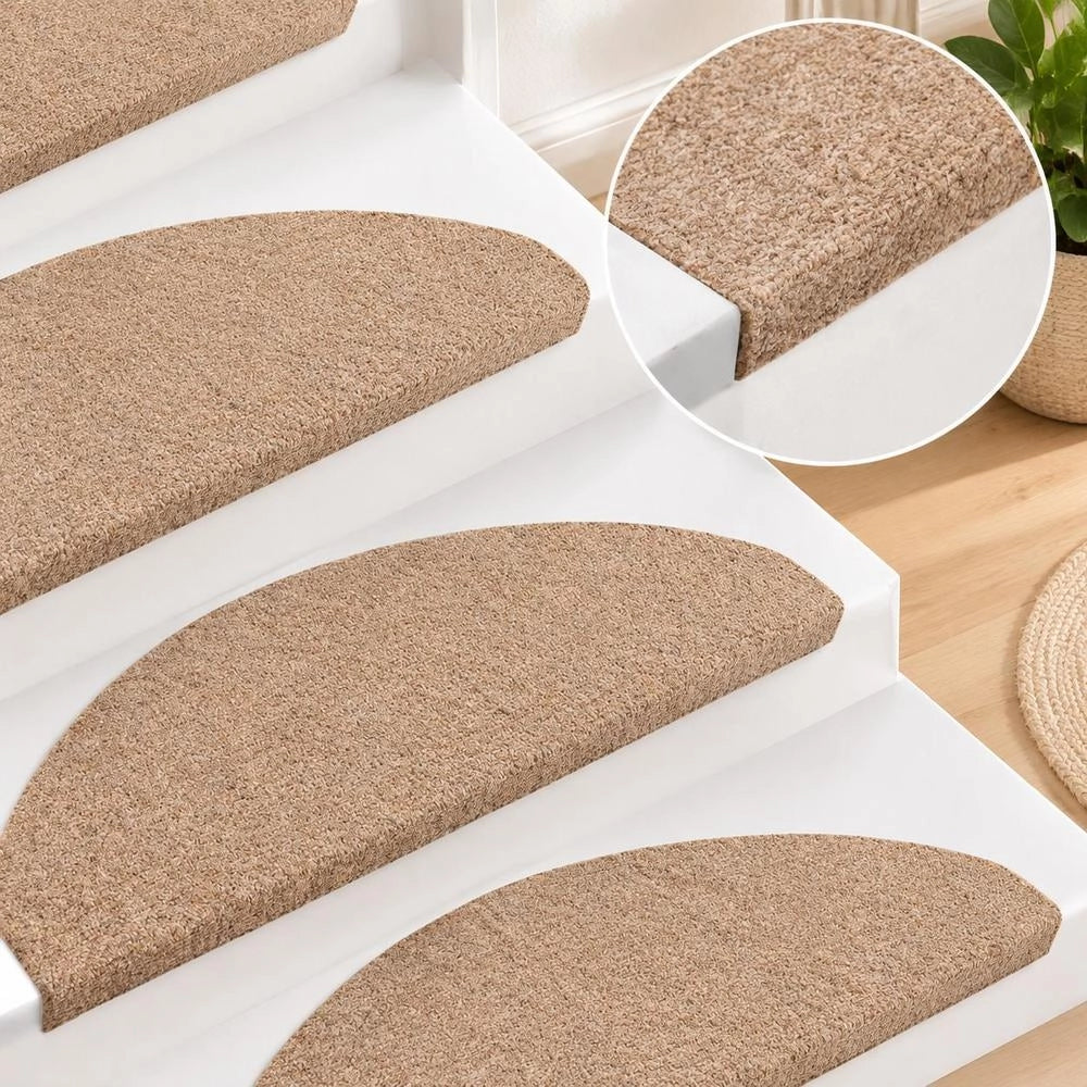 Self-adhesive Stair Treads, 15 Pieces, 65x22.5x3.5 Cm, Beige