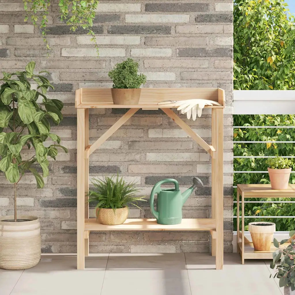 Tavolo da rinvaso Naturale 75 x 40 x 90 cm Legno di Pino Solido CFW7086553