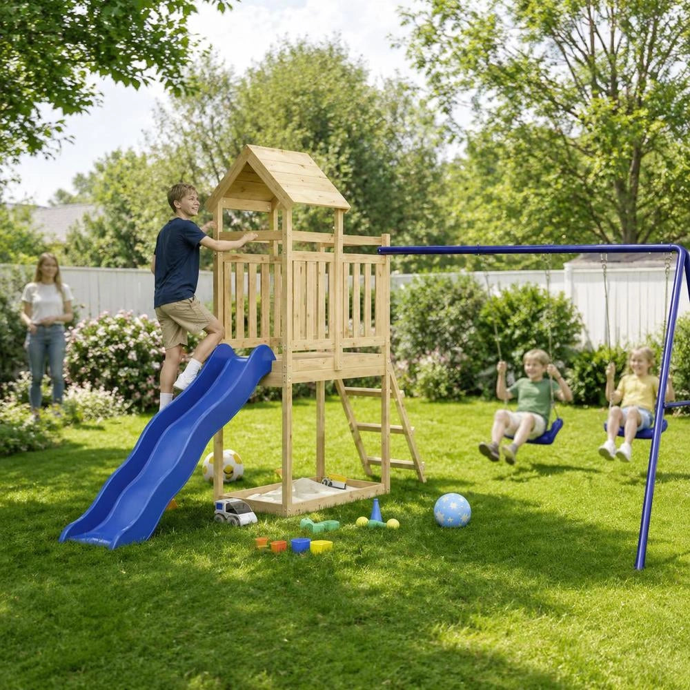 Play Tower Solid Pine Wood
