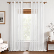 Set di tende di voile trasparenti - 2 pezzi - 140 x 300 cm - Tende morbide - Stile giapponese - Semi-oscuranti