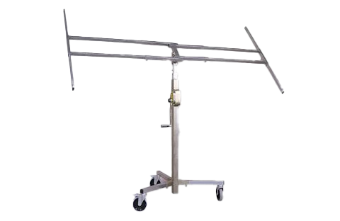 ALZALASTRE TELESCOPICO A CREMAGLIERA CON RUOTE 110x76 cm - 153h - AKIFIX