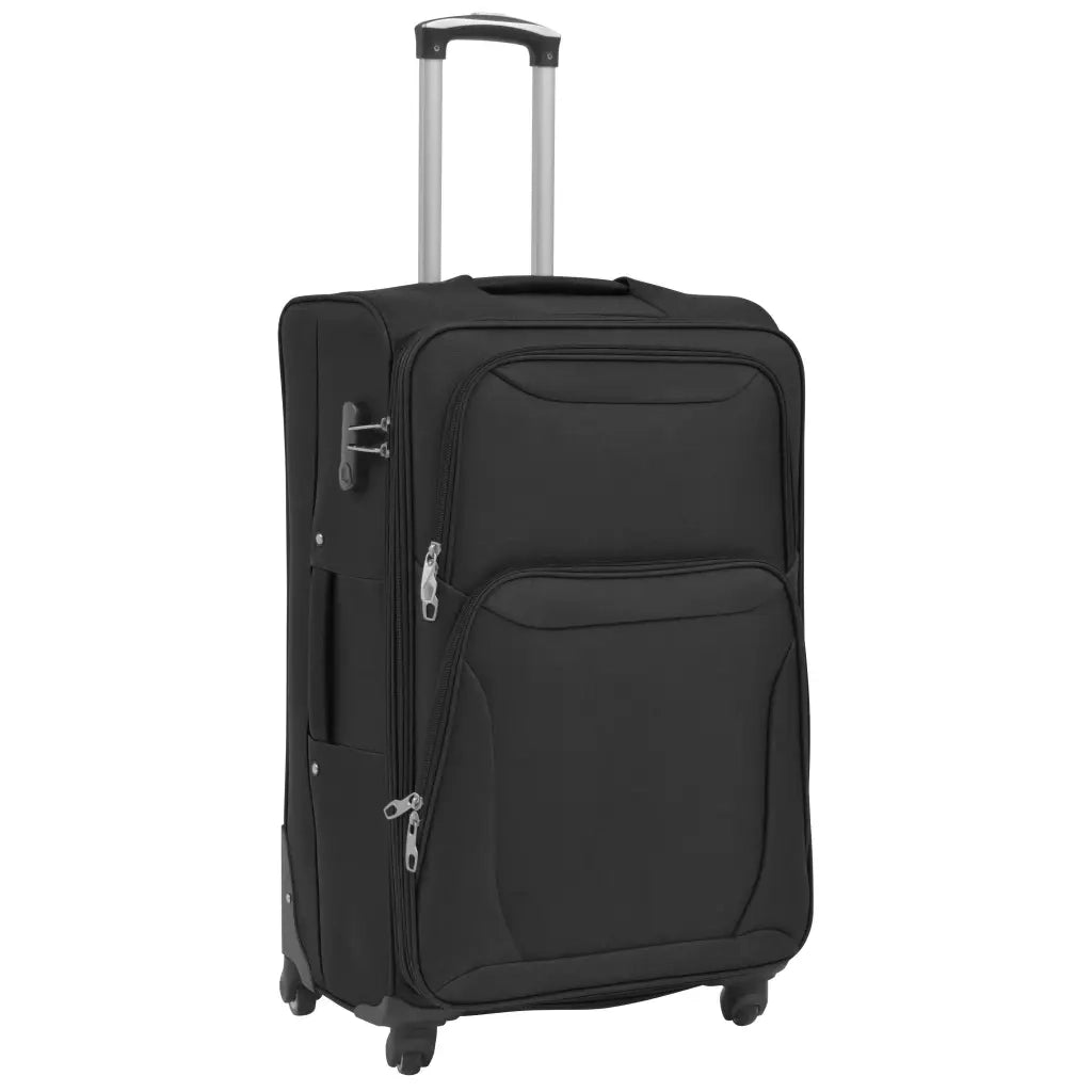 3 pz Set di Valigie Trolley Morbide Nere CFW2137127
