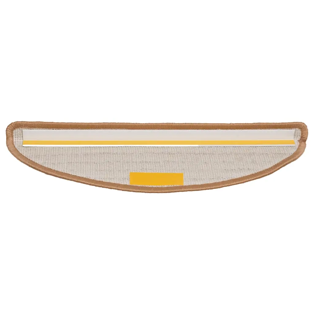 Tappetini per scale 20 pz | Gradini per Scale 56x17x3 cm Beige Semicircolari