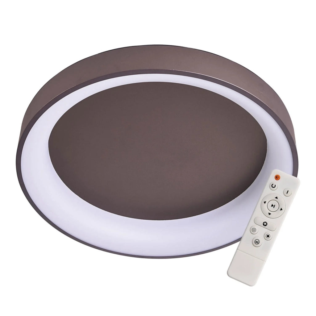 LÚZETE - FELICIANO 96W LAMPADA A SOFFITTO A LED DIMMERABILE MARRONE