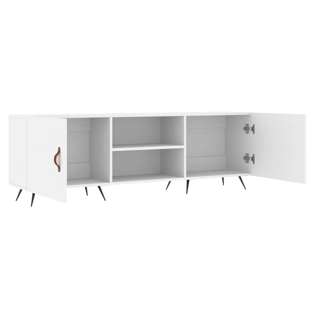 Mobile TV multimediale scaffale TV credenza mobile TV sala da pranzo soggiorno camera da letto 150 x 30 x 50 cm legno ingegnerizzato bianco 02_0025988