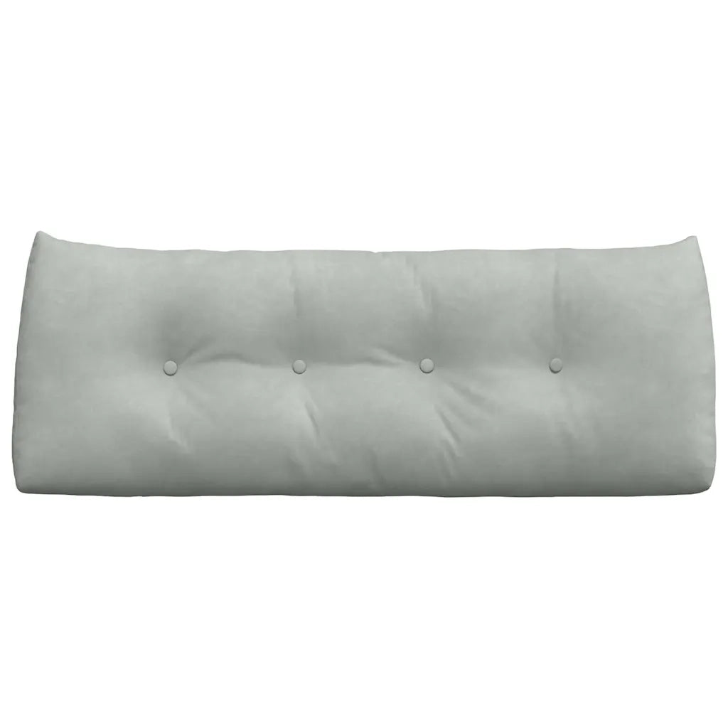 Cuscino per Schiena Grigio chiaro 120 x 24 x 50 cm Velluto