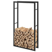 [en.casa] Legnaia 80 x 150 x 25 cm Portalegna, telaio per accatastare legna Acciaio nero