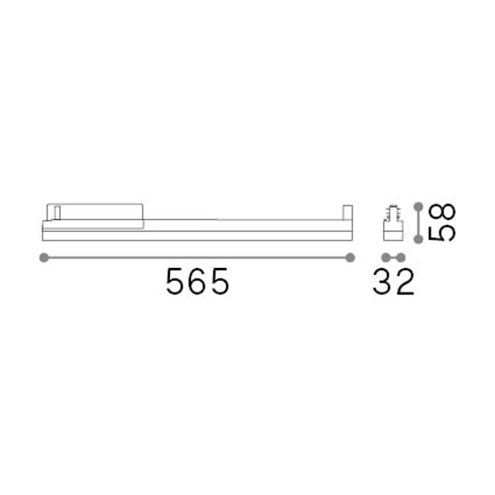 Proiettore Lineare Display Metallo Bianco Led 21W 3000K Luce Calda