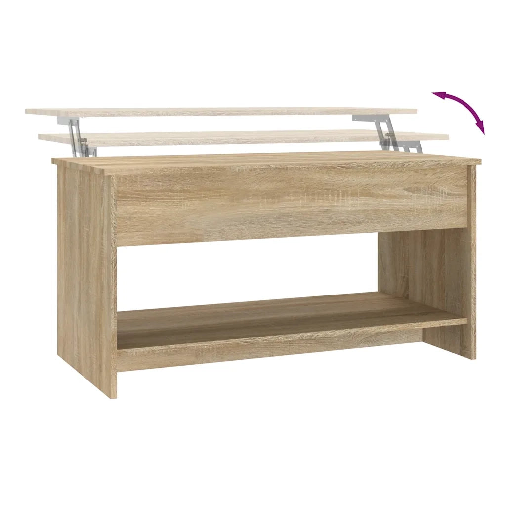 Tavolino Salotto Rovere Sonoma 102x50x52,5 cm Legno Multistrato 809650