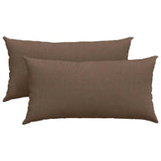 Cuscini da Divano 2 pz | Cuscini per sedie Marrone 80 x 40 cm Tessuto