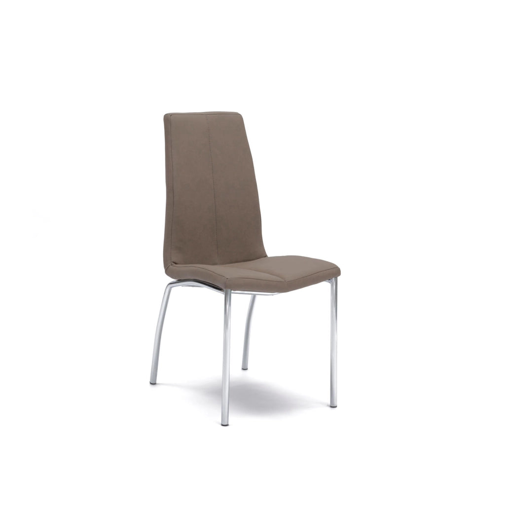 Viva - Sedia in ecopelle marrone 4 pz