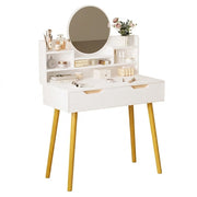 Moderna toeletta con specchio e cassetto capiente in stile scandinavo