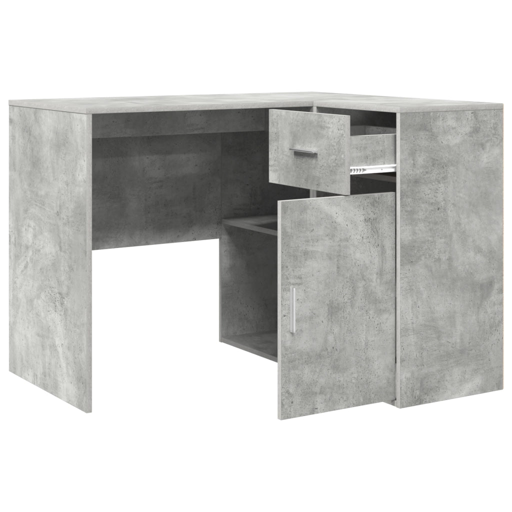 Scrivania Angolare Grigio Cemento 102x88x75 cm Legno ingegnerizzato