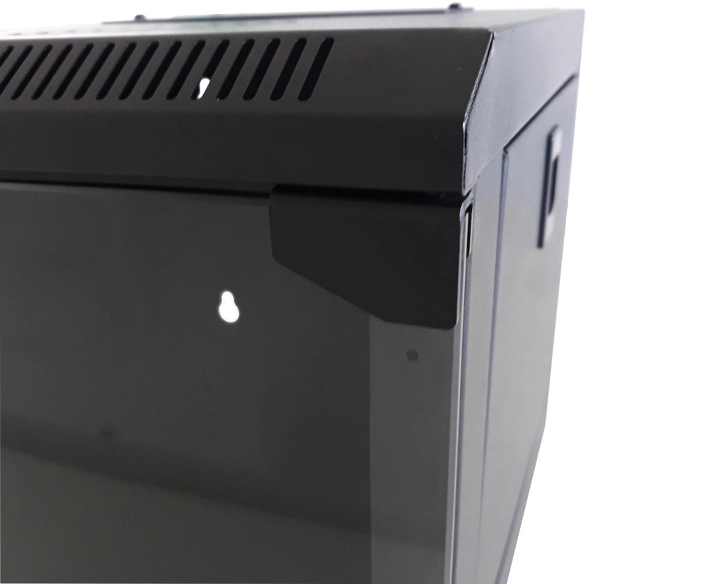 Armadio Rack 10'' a Muro 4 Unità Pannelli Asportabili Nero