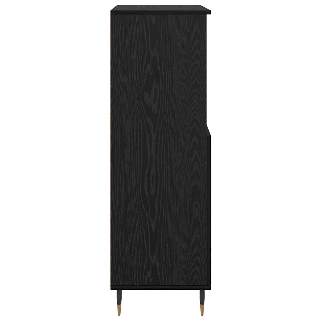 Credenza-Buffet-Armadio da cucina Nero 60 x 36 x 110 cm Legno multistrato 705500