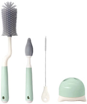 Spazzola per bottiglie Bimbo - Pulitore per bottiglie - BPA libero - Spazzola per bottiglie Bimbo - Silicone - 4 pezzi - 4 in 1 - Spazzola per bottiglie - Spazzola per bottiglie resistente al lavastoviglie - base fissa