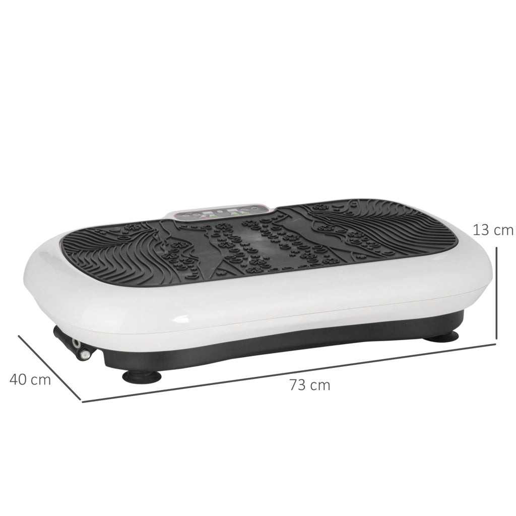 Tappetino Vibrante con 99 Livelli ¨C zephmum ¨C Bianco e Nero 73x40x13cm