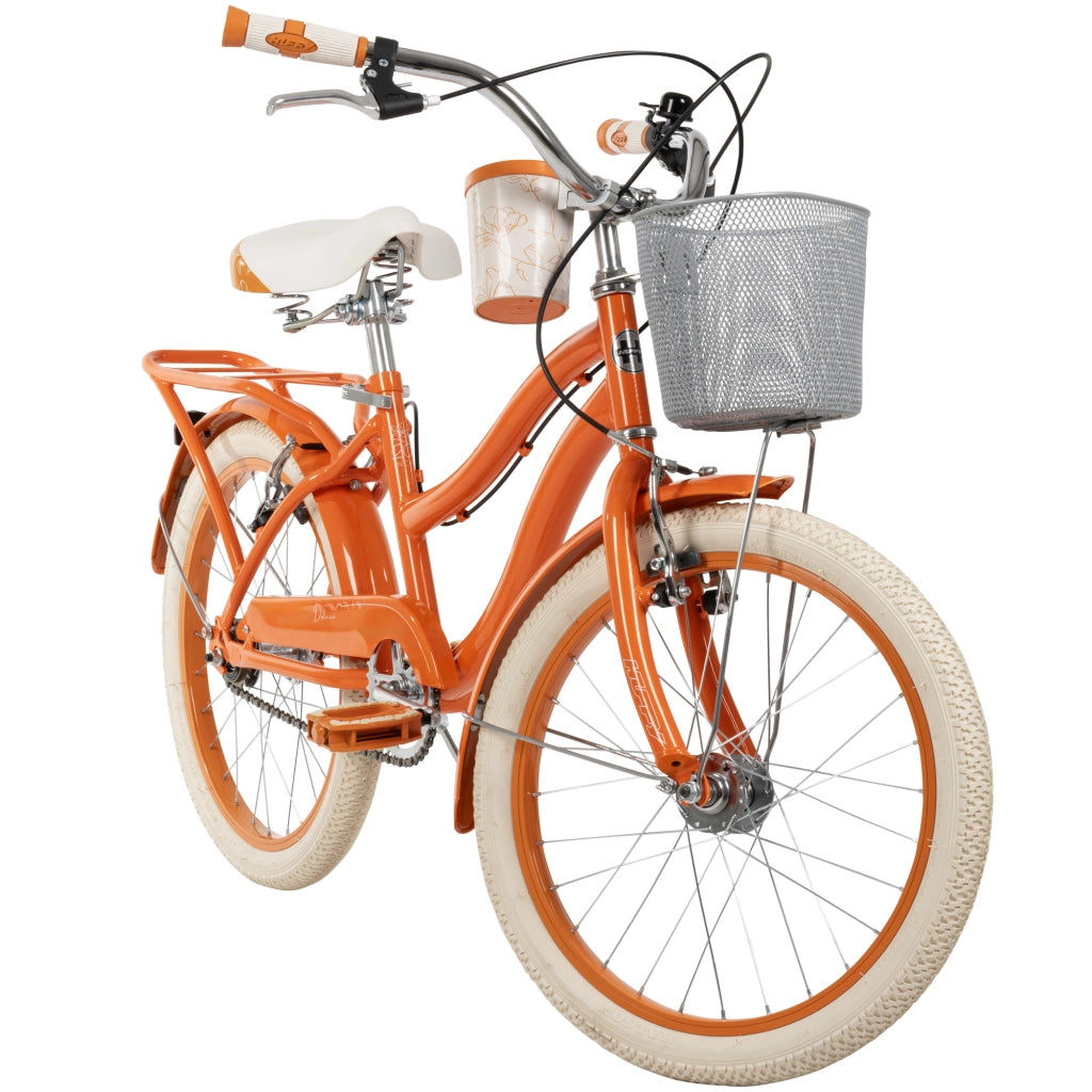 Bicicletta da 20" per Bambini e Ragazzi Telaio Hi-Ten Freni V-Brake Cruise Deluxe Arancione