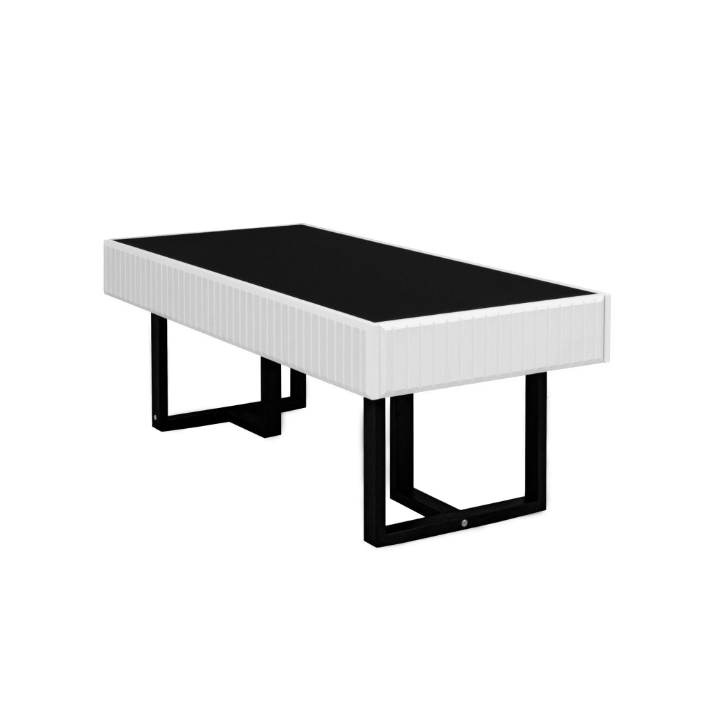 TAVOLINO DA SALOTTO moderno 110 x 50,5 x 41 cm bianco e nero