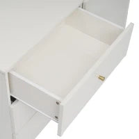 Cassettiera Elegante con 6 Cassetti, Ideale per Camera da Letto e Tutti gli Ambienti, Bianco Crema