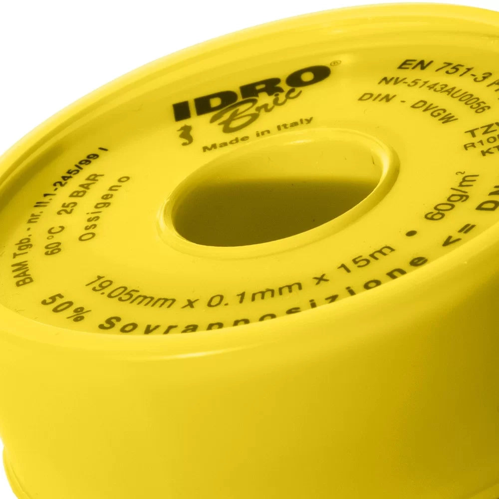 Nastro frp ptfe gas dvgw/ktw/bam 19mmx15mtx0x0,1 mm