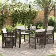 Set da Pranzo per Giardino 5 pcs Marrone 3380658