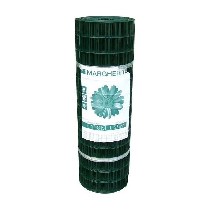 Cavatorta SE19150025B Margherita Rete elettrosaldata plastificata 50x75 mm filo 2,1 mm H 150 cm L 25 m colore Verde Alpi
