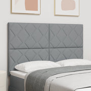 Testata LED Design Blocchi di Diamante Grigio Chiaro 160 cm Tessuto