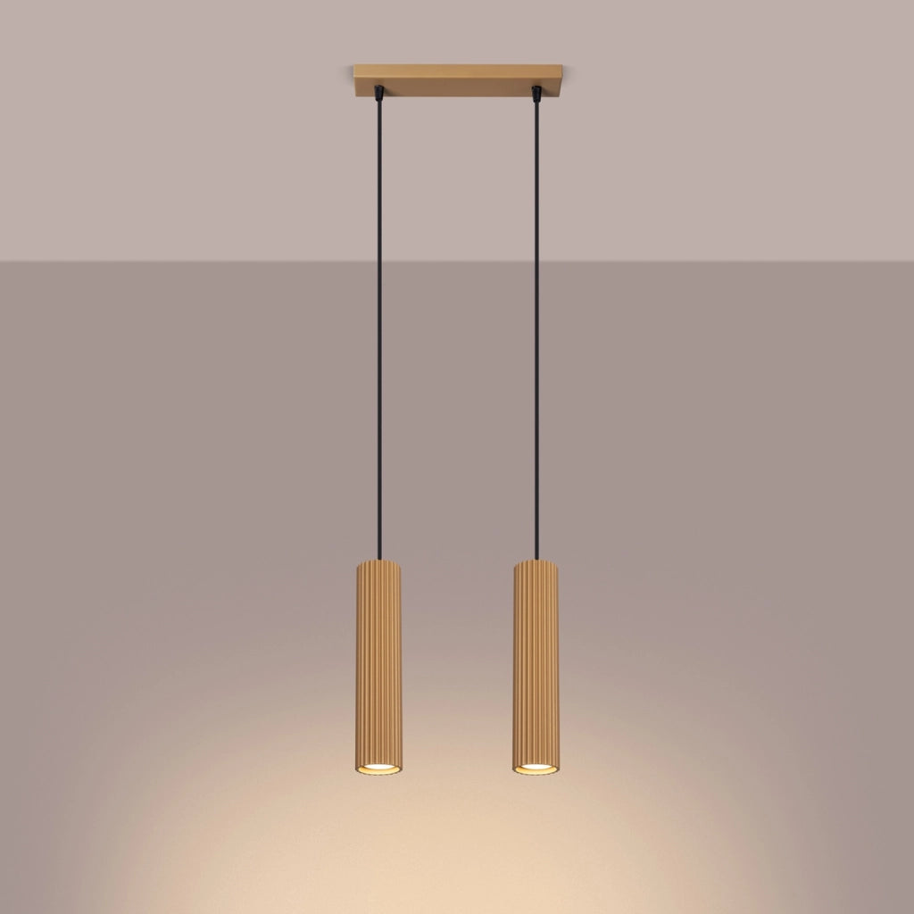 Lampada sospesa a barra GRAVIO oro/nero 2xGU10 Pure Lume