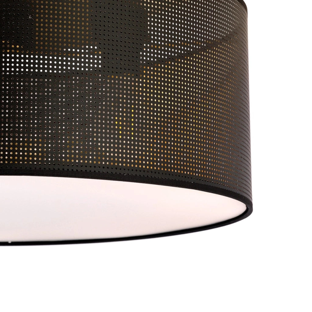 Lampada a sospensione ASTON in acciaio nero e oro