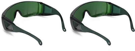 Bracciale di protezione dagli infradenti 80% filtrante - 2 pezzi - Bracciale di protezione - Lunghezza d'onda 405-1064nm - Protezione oculare - Contenitore indipendente per occhiali - Occhiali di sicurezza
