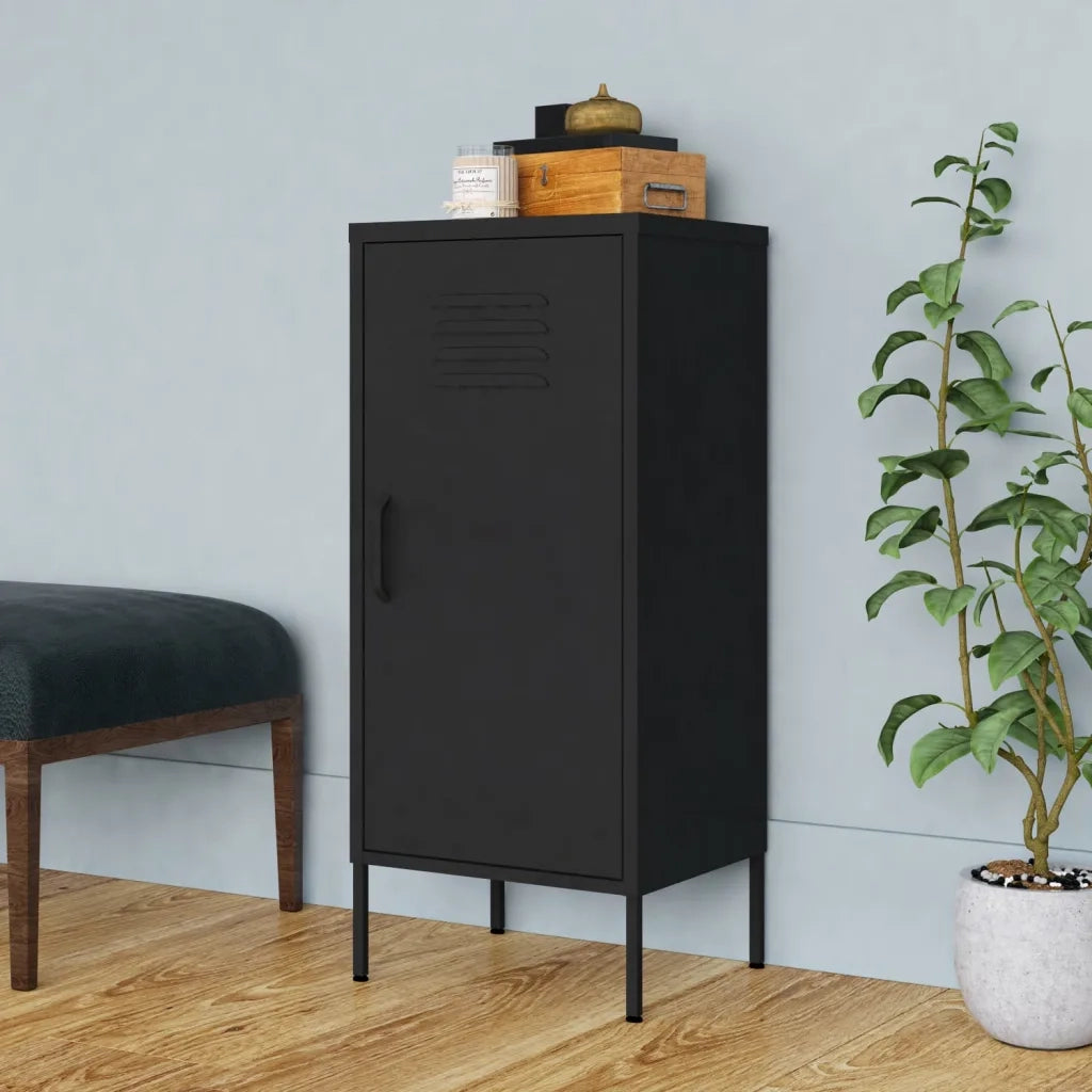 Armadietto Nero 42,5x35x101,5 cm in Acciaio 336196