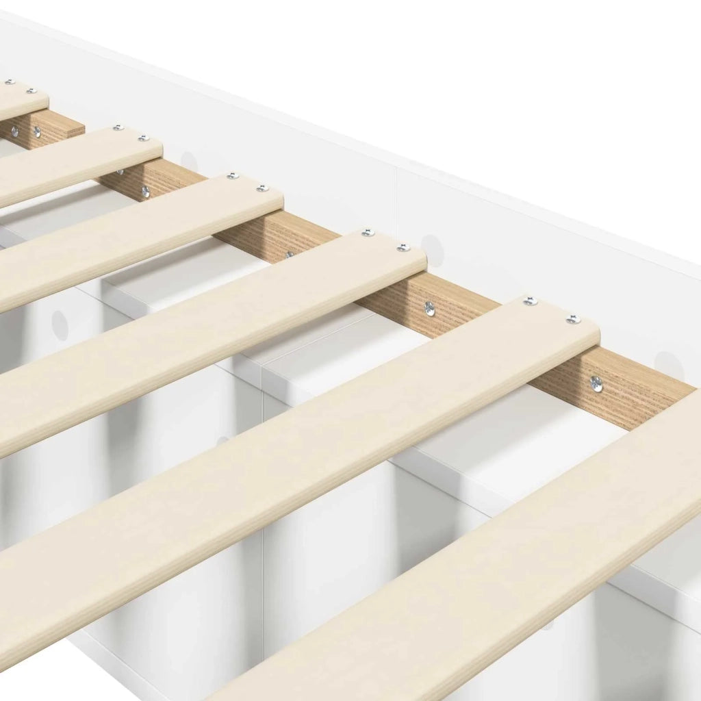 Telaio del letto con storage con lo scaffale Bianco 80 x 200 cm 3429517
