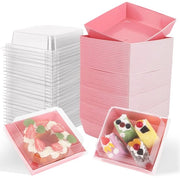 Scatola per torte da 75 pezzi - Cartone 13,5x12,5x6,5 cm - Scatola per torte con coperchio - Scatola per cupcake - Scatola per bento - Conserva alimenti freschi - Scatola per forno da 75 pezzi