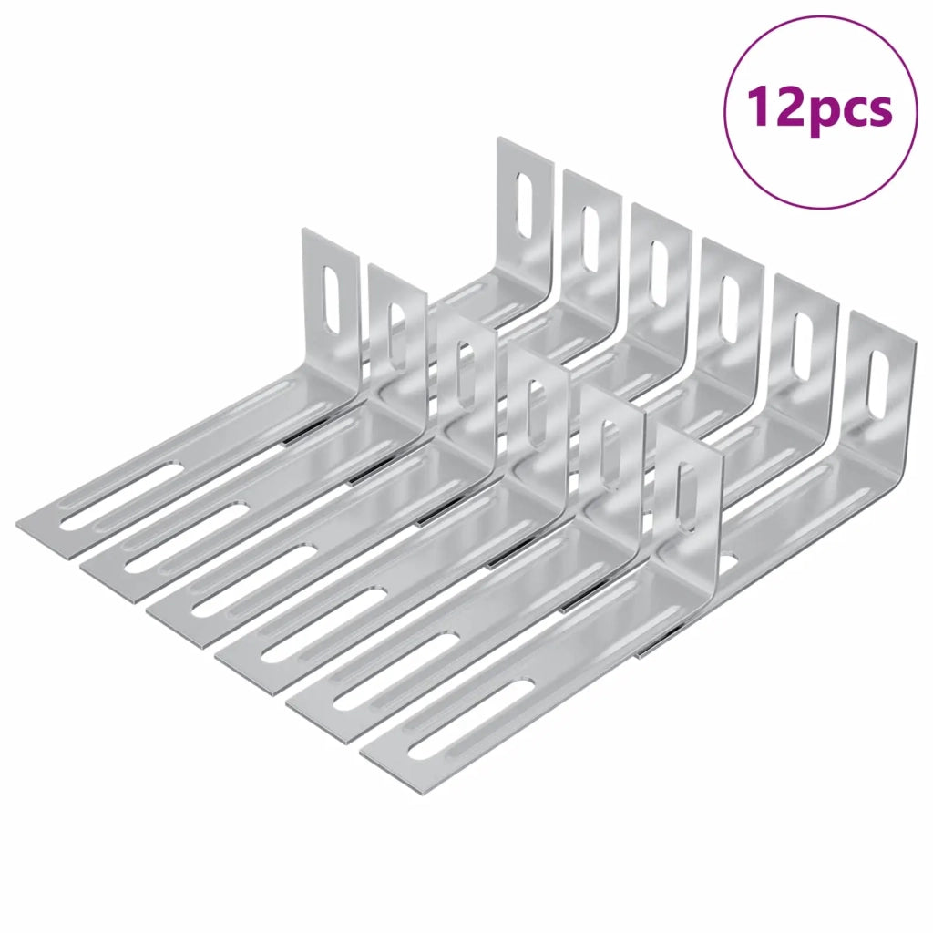 Supporto Anti Ribaltamento 12 pcs Argento 74,5 x 15 x 32 mm 864551