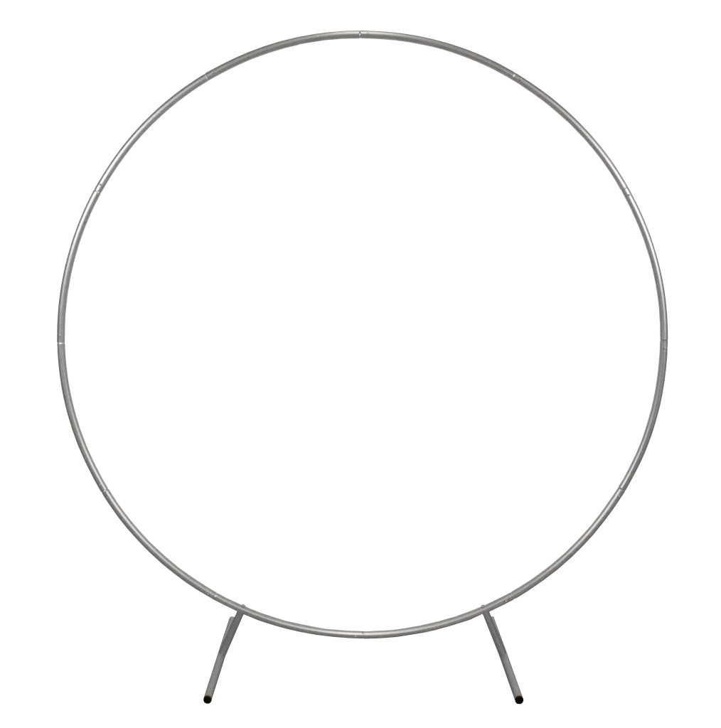 Kit Arco Palloncino Fiori Rotondo 200cm in Metallo Enorme Rimovibile Facile da Trasportare e Riutilizzabile Migliore Decorazione per Matrimoni Nozze Eventi Feste 2M & Fascette GRATIS - Argento