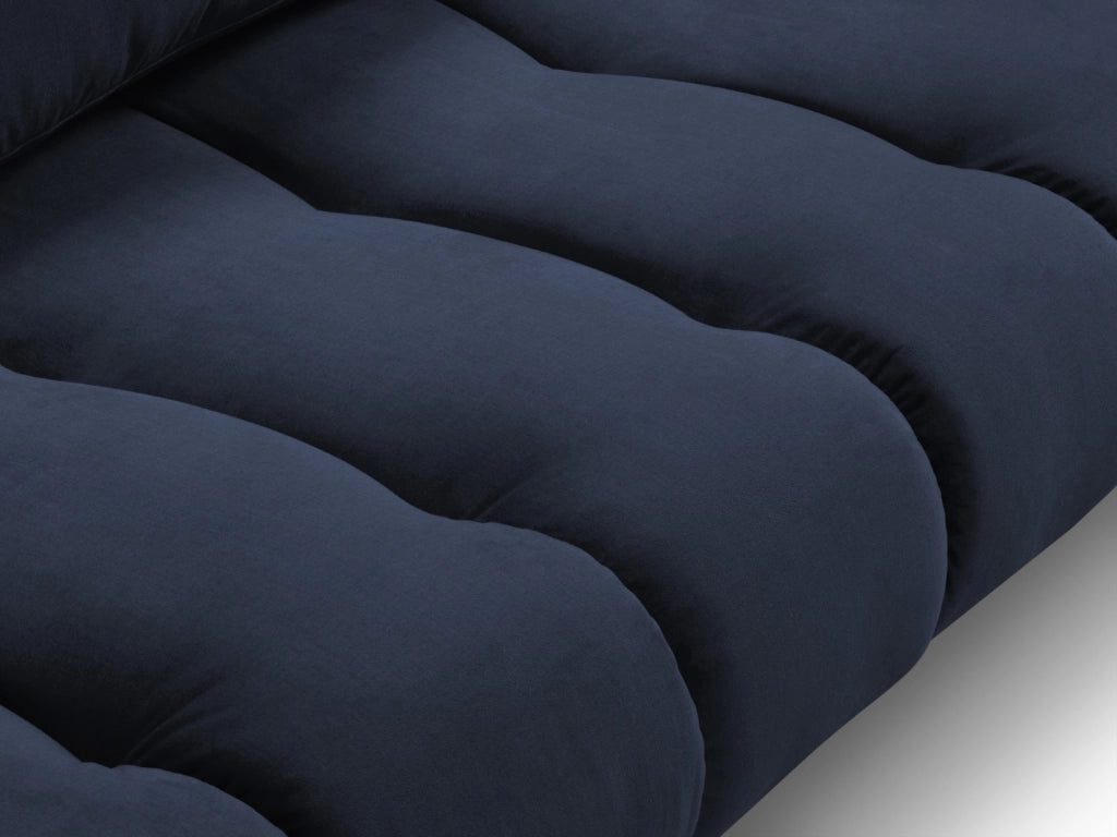 Cosmopolitan Design - Divano angolare sinistro "Hastings" 5 posti in velluto blu reale 