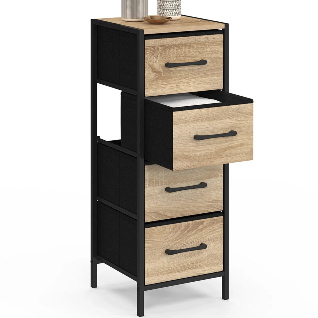 IDMarket - Mobile a 4 cassetti UTAH 30 cm chiffonnier, contenitore di design industriale