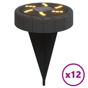 Luci Solari da Terra con Picchetti da Esterno 12 pz Bianco Caldo CFW2082420