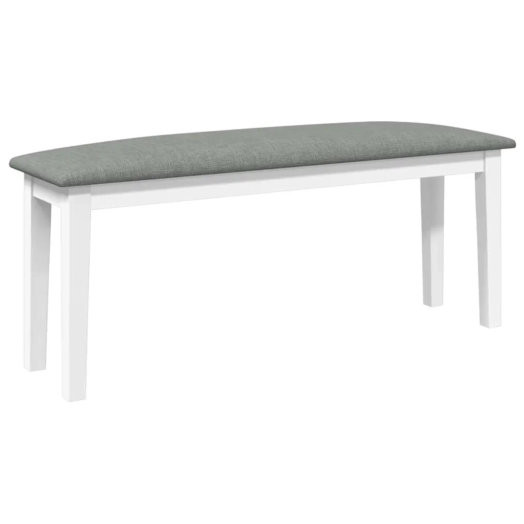 Panca 110 cm Bianco in Legno Massello di Hevea 4102606