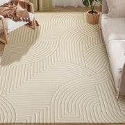 Tappeto moderno pelo corto ¨C zephmum ¨C 160x120 cm crema base antiscivolo