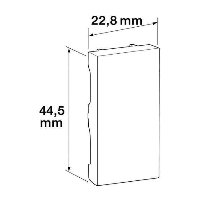 Falso polo bticino 1 modulo per impianti elettrici *** colore grigio, confezione 1