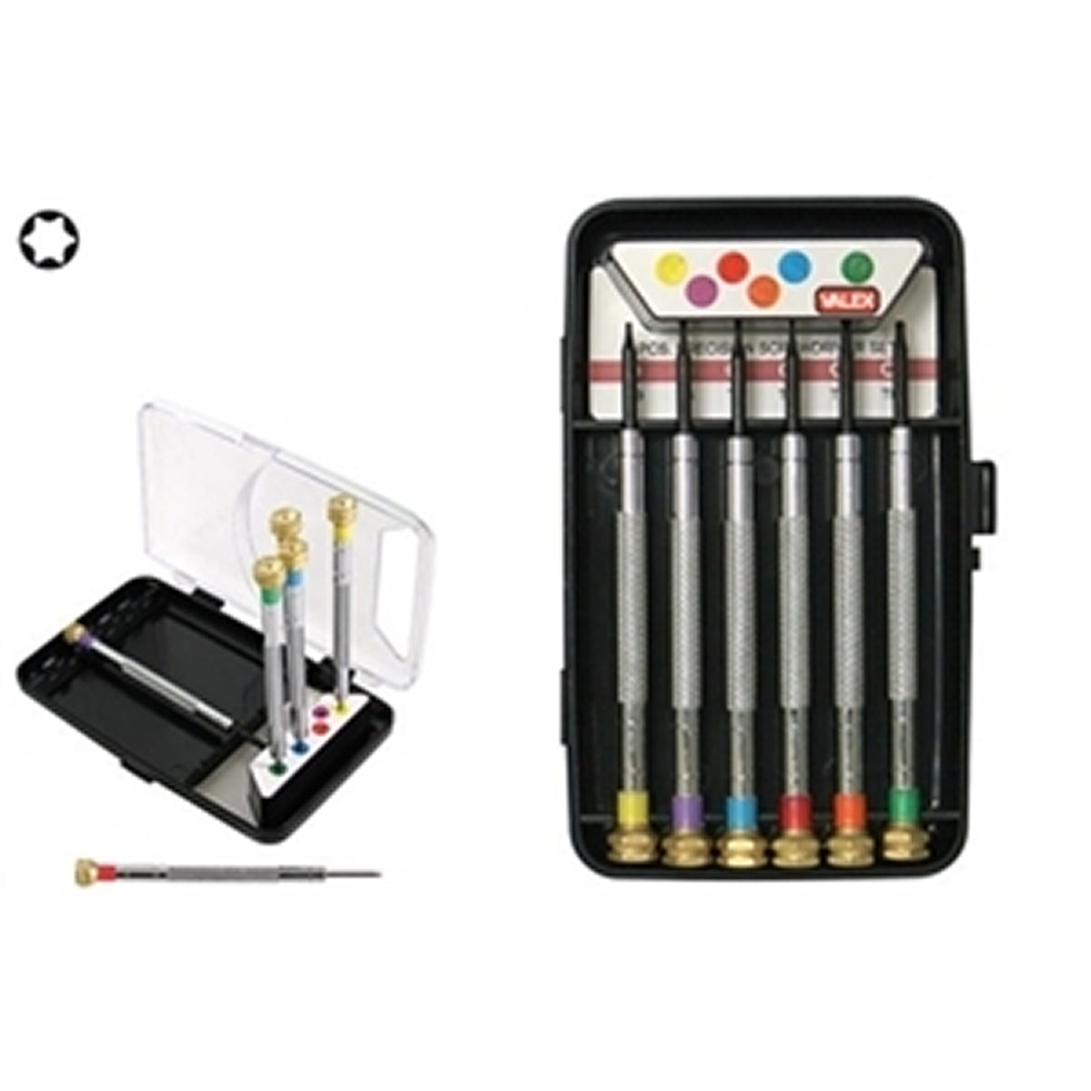 Cacciaviti di precisione torx 6 pz valex
