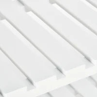 Scarpiera a 3 livelli, con ripiani a listelli, in legno di pino, 70 x 26 x 57,5 cm, Bianco