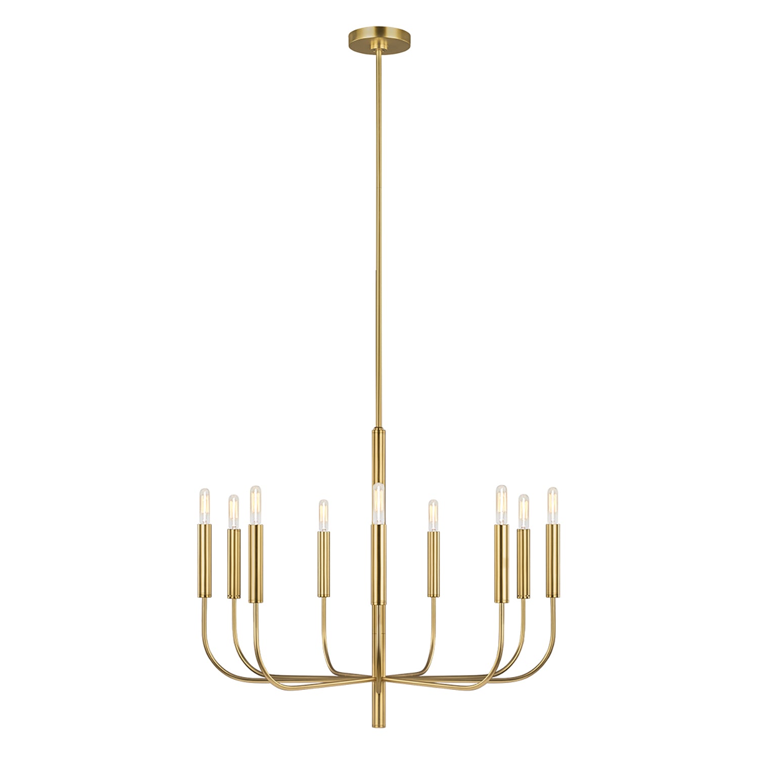 Lampadario Classico Brianna Acciaio Ottone Brunito 9 Luci E14