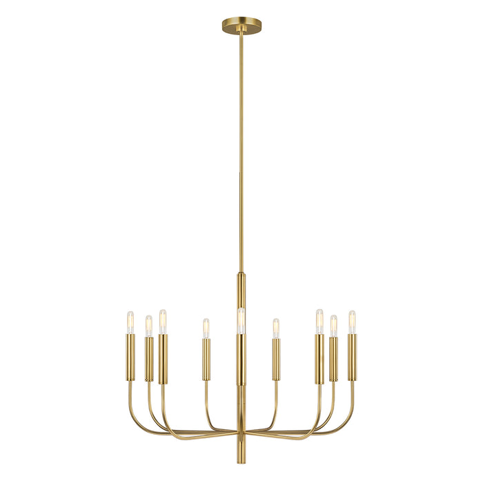 Lampadario Classico Brianna Acciaio Ottone Brunito 9 Luci E14