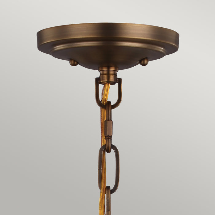 Lampadario Contemporaneo Cadence Acciaio Ottone Antico Vetro Nero 2 Luci E27